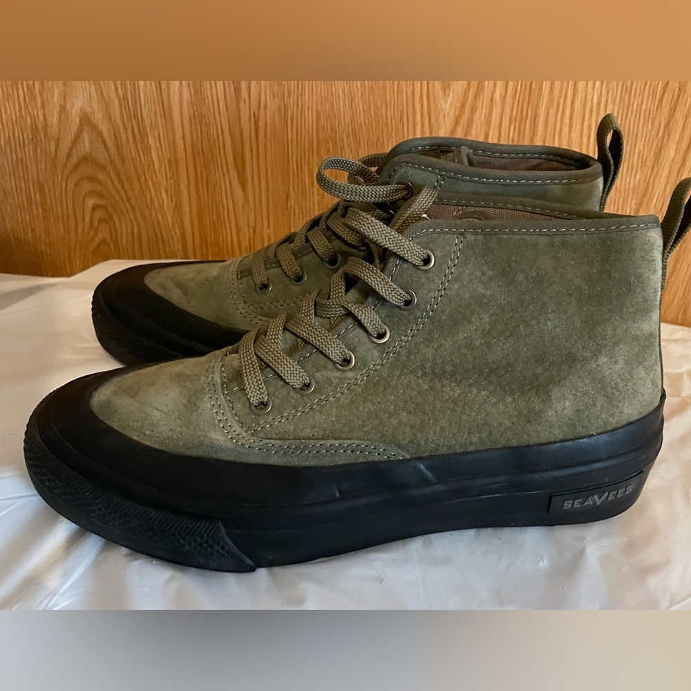 SeaVees Olive and Black Ankle Boots